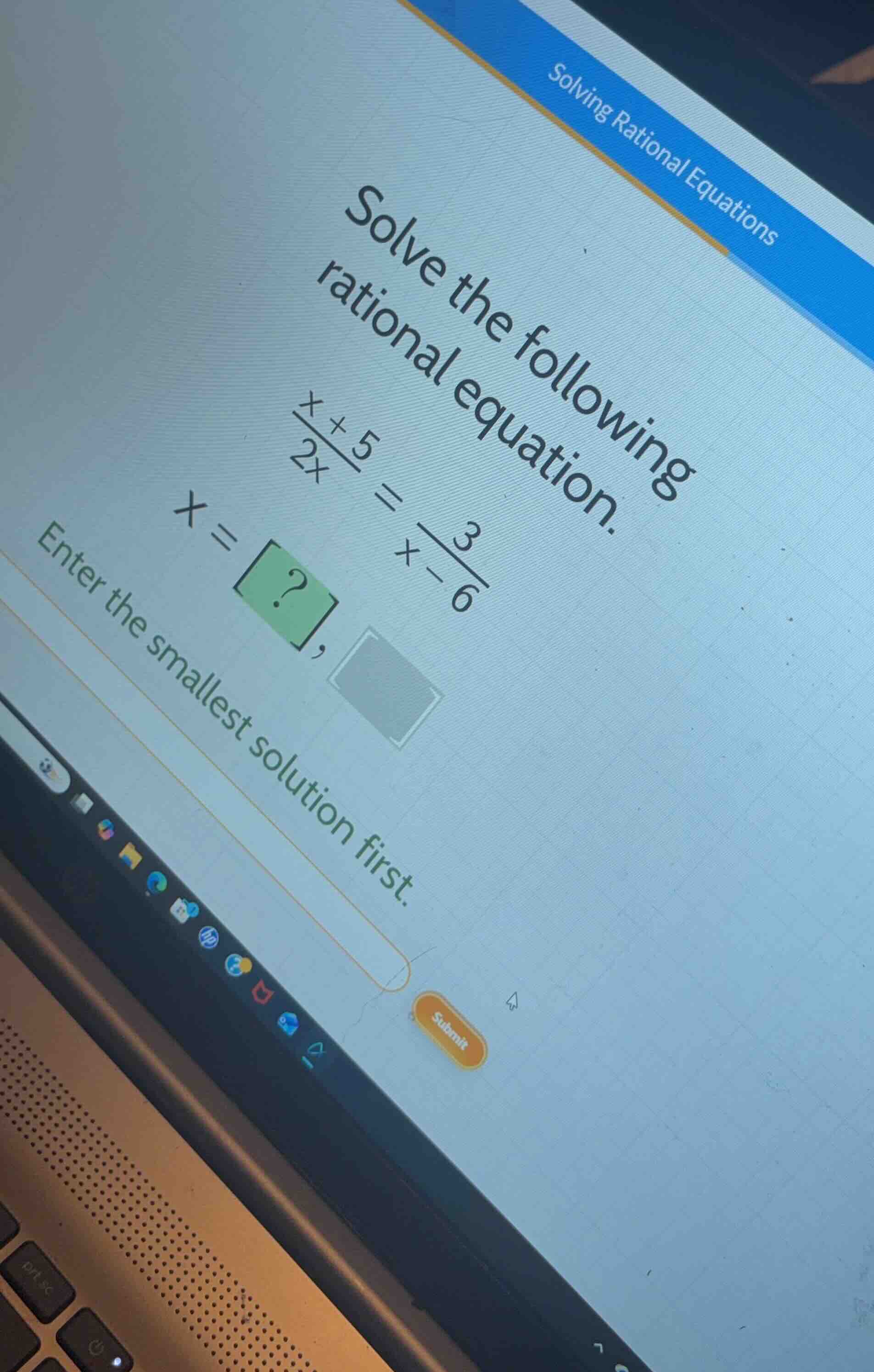 solving rational equations solve the following rational equation. \\\\f…
