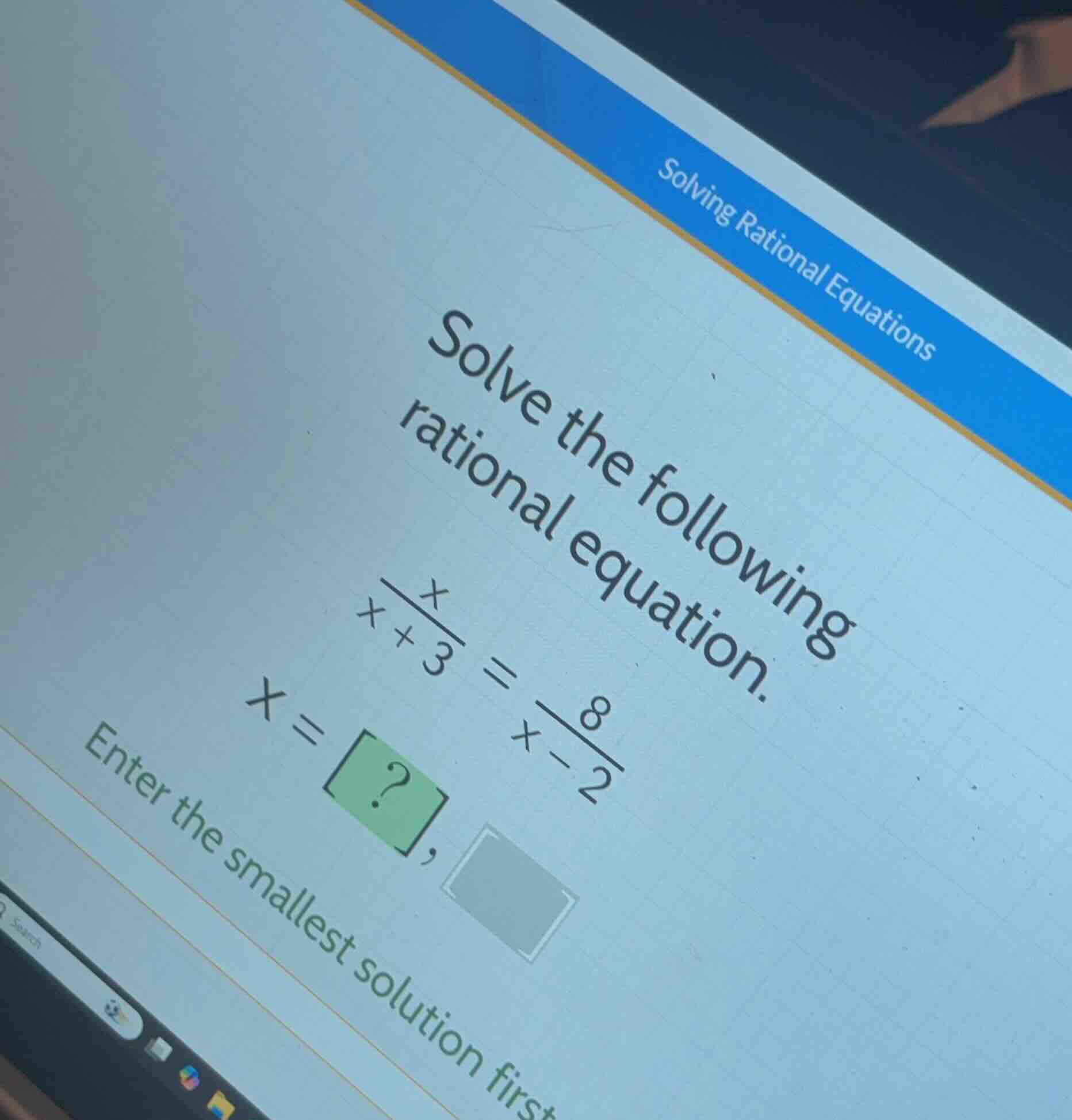 solving rational equations solve the following rational equation. \\(\\…