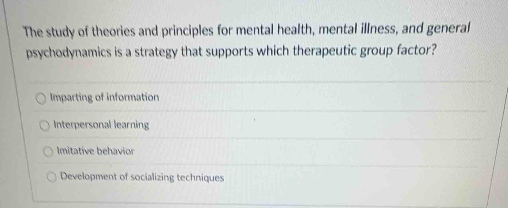 the study of theories and principles for mental health, mental illness,…