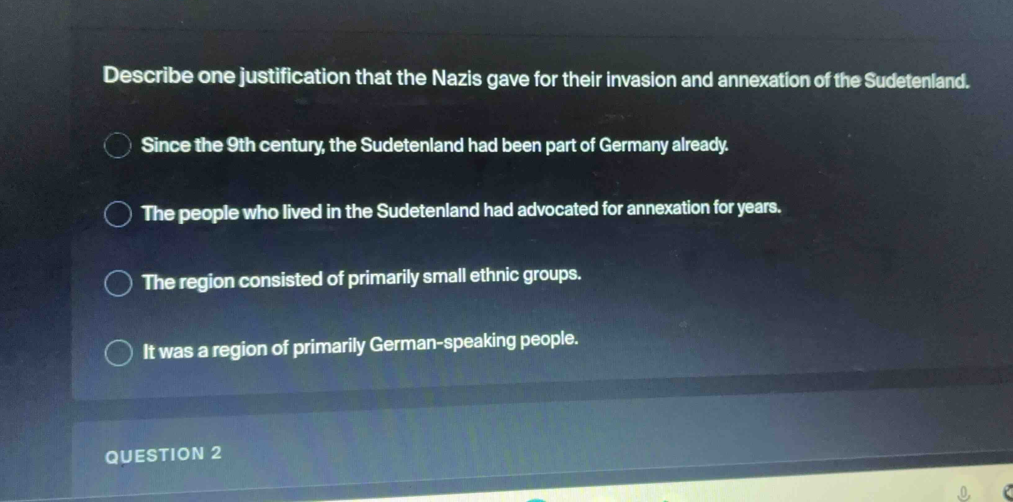 describe one justification that the nazis gave for their invasion and a…