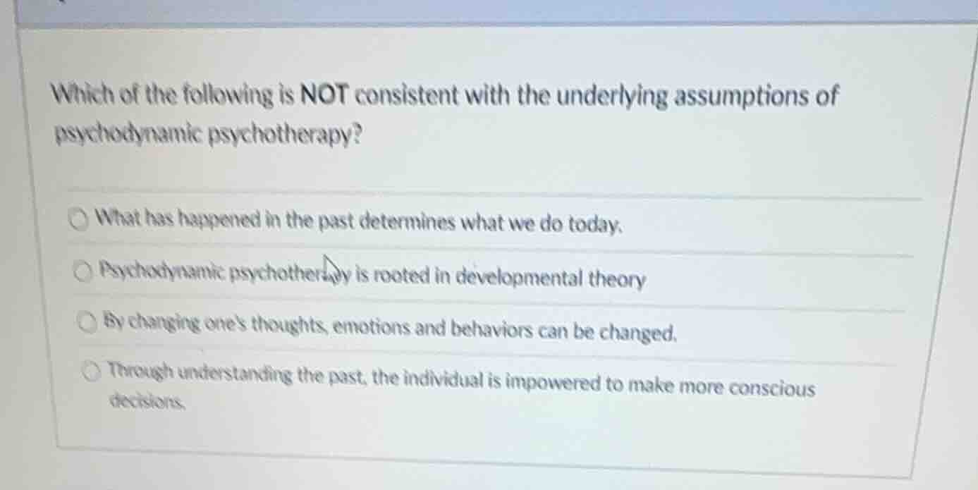 which of the following is not consistent with the underlying assumption…