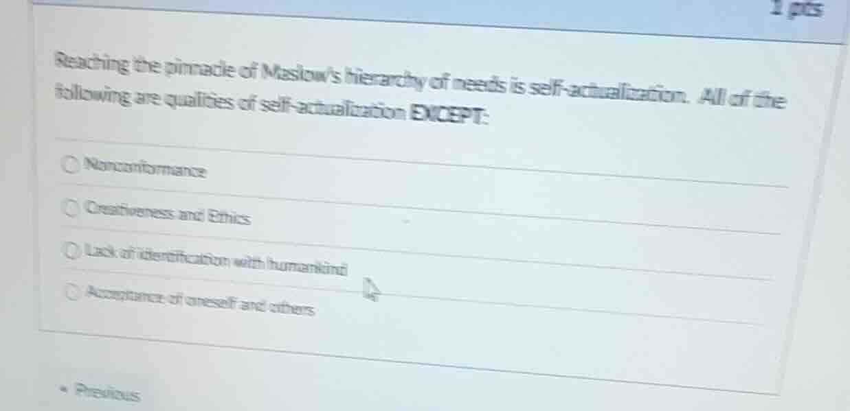 reaching the pinnacle of maslows hierarchy of needs is self-actualizati…