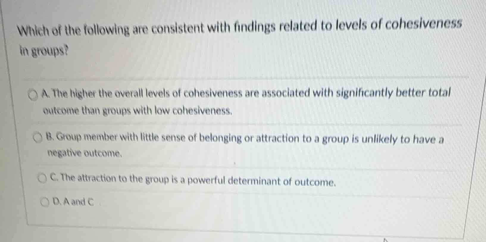 which of the following are consistent with findings related to levels o…