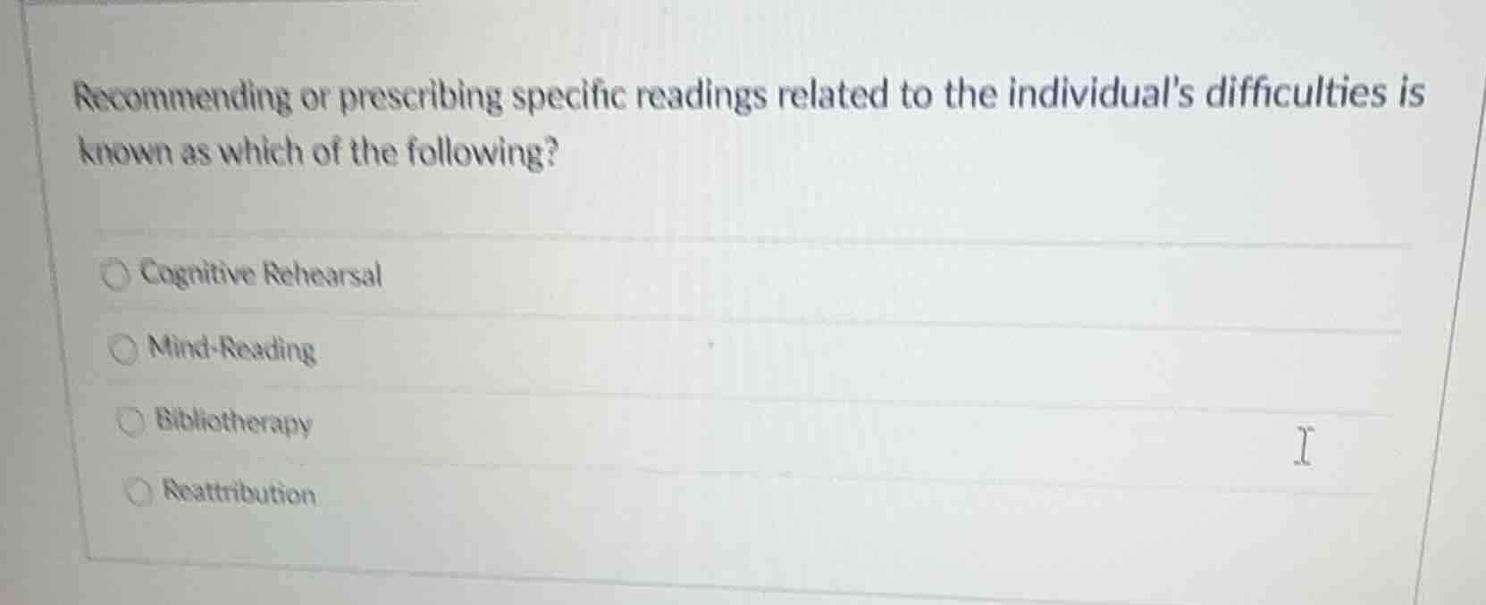 recommending or prescribing specific readings related to the individual…