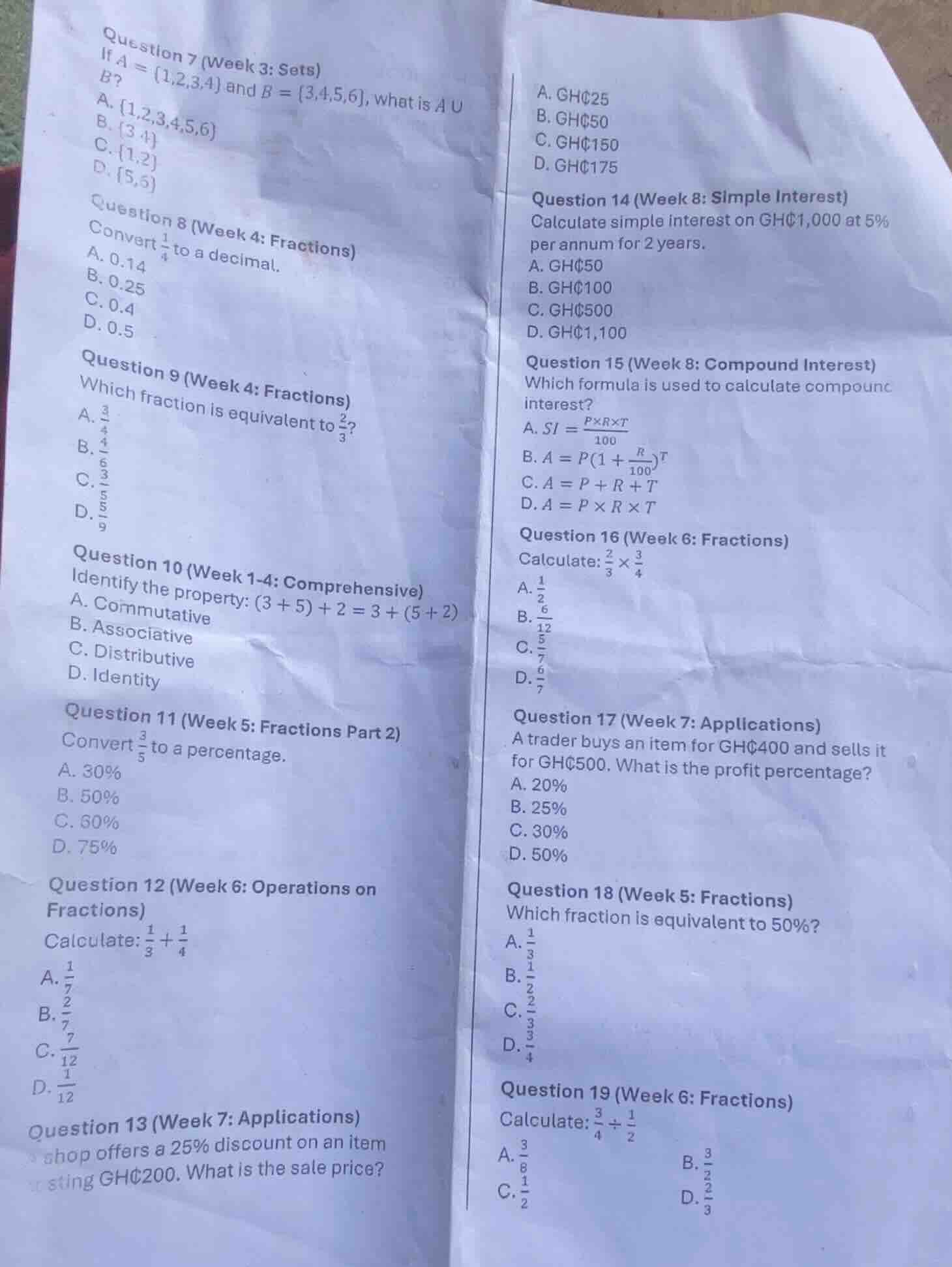 question 7 (week 3: sets) if (a = \\{1,2,3,4\\}) and (b = \\{3,4,5,6\\}…
