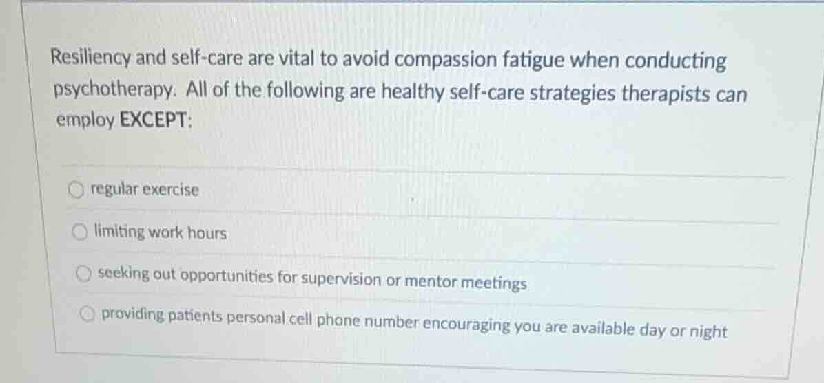 resiliency and self-care are vital to avoid compassion fatigue when con…