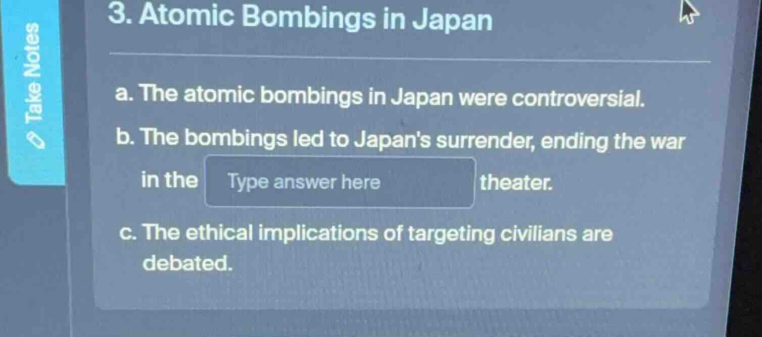 3. atomic bombings in japan a. the atomic bombings in japan were contro…