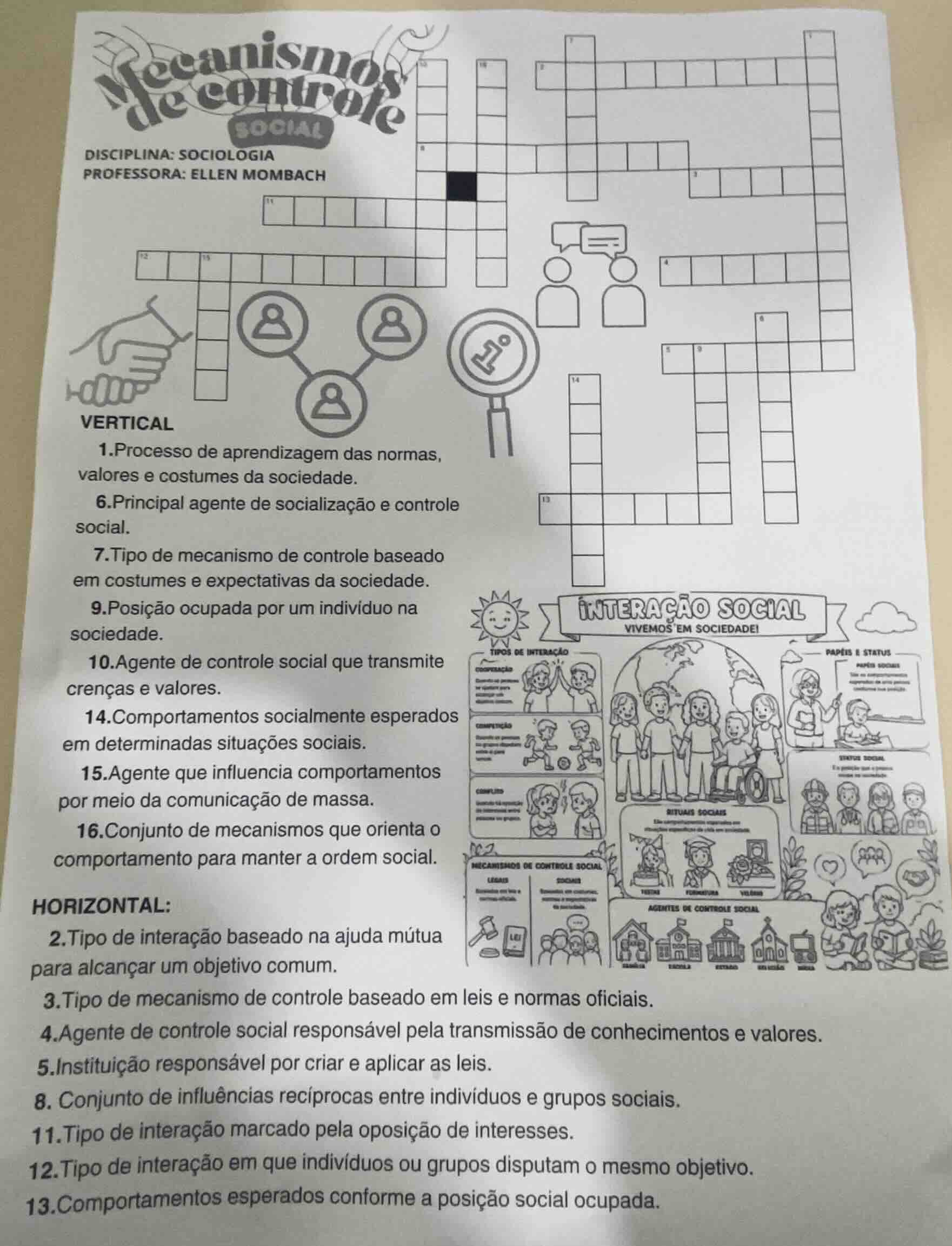 mecanismos de controle social disciplina: sociologia professora: ellen …