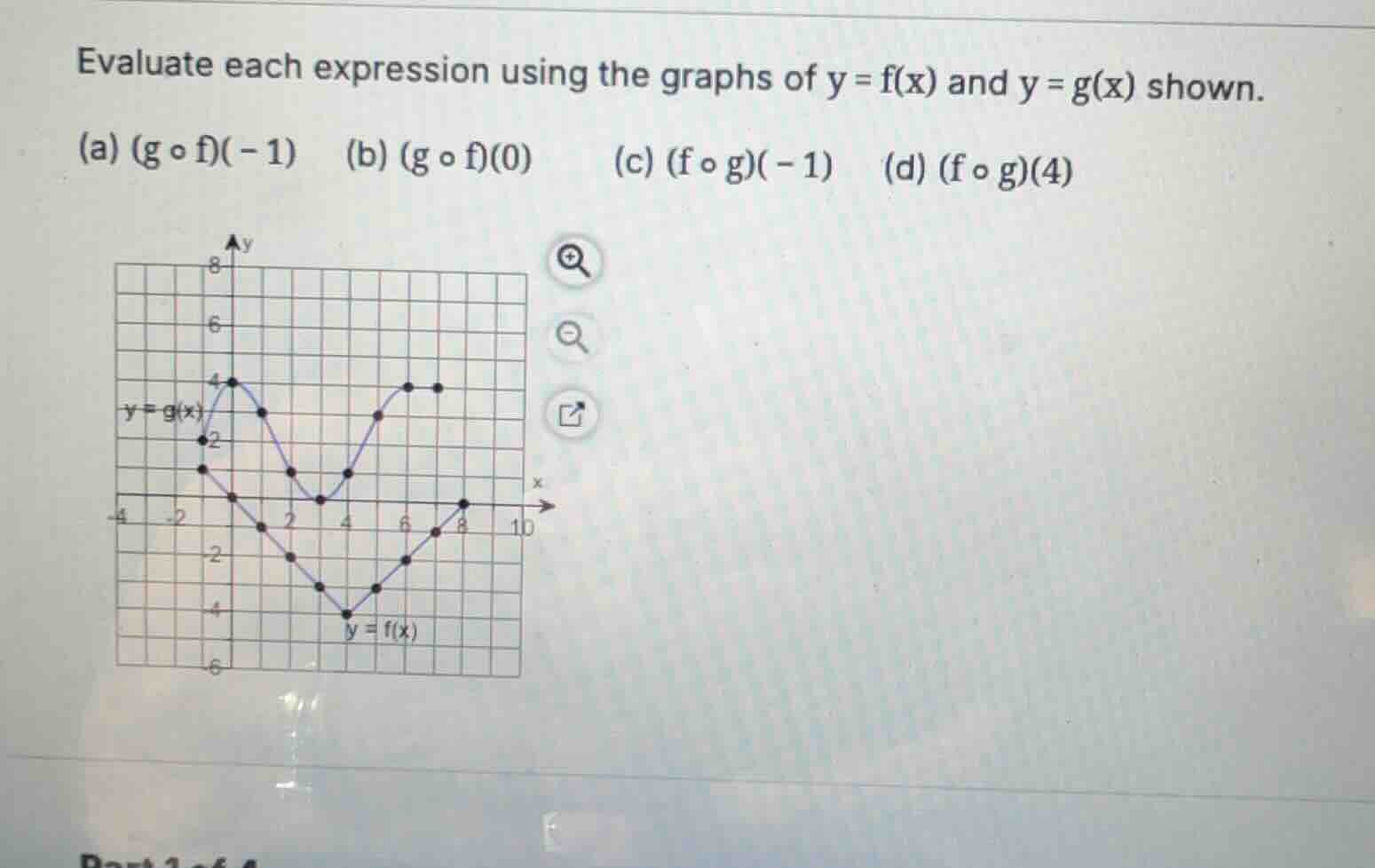 evaluate each expression using the graphs of \\(y = f(x)\\) and \\(y = …
