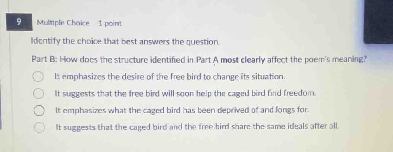 9 multiple choice 1 point identify the choice that best answers the que…