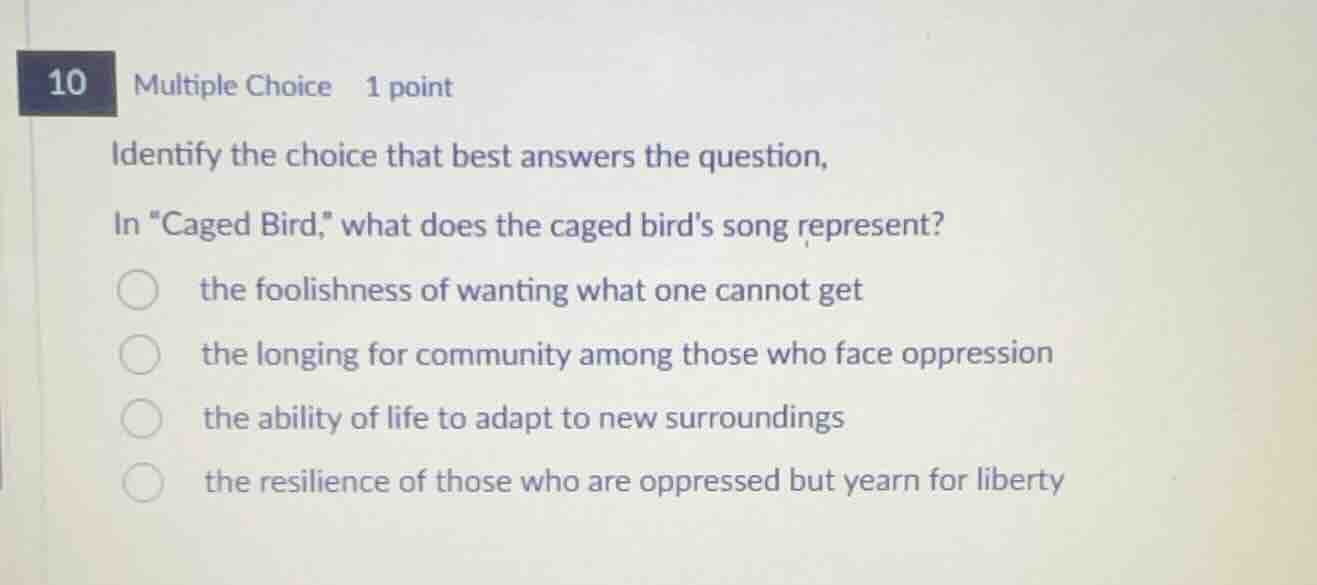10 multiple choice 1 point identify the choice that best answers the qu…