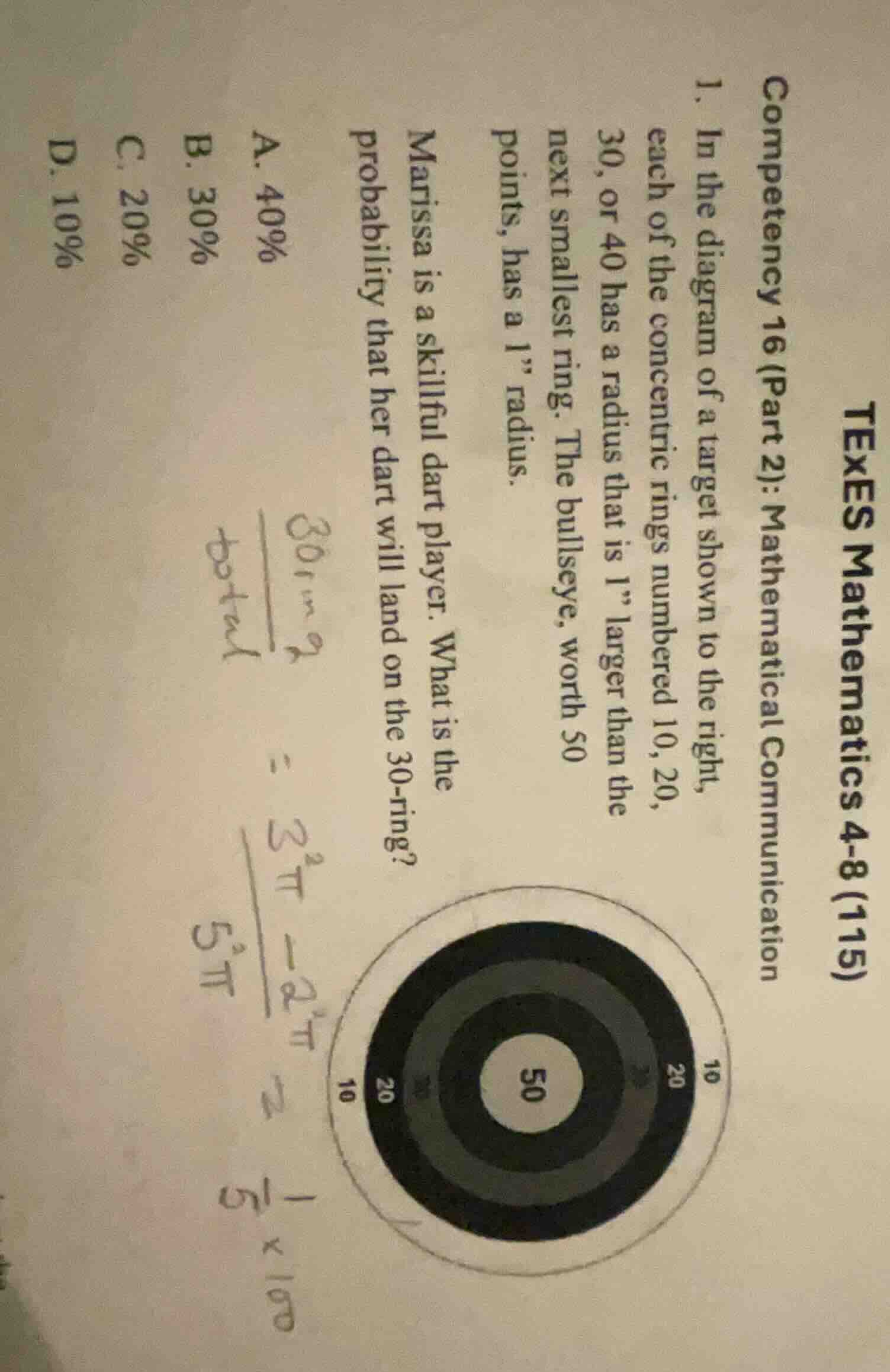 competency 16 (part 2): mathematical communication 1. in the diagram of…