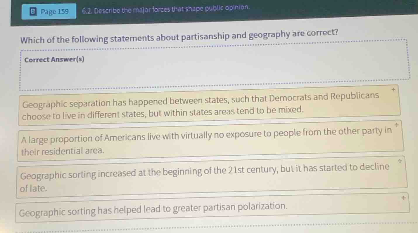 which of the following statements about partisanship and geography are …