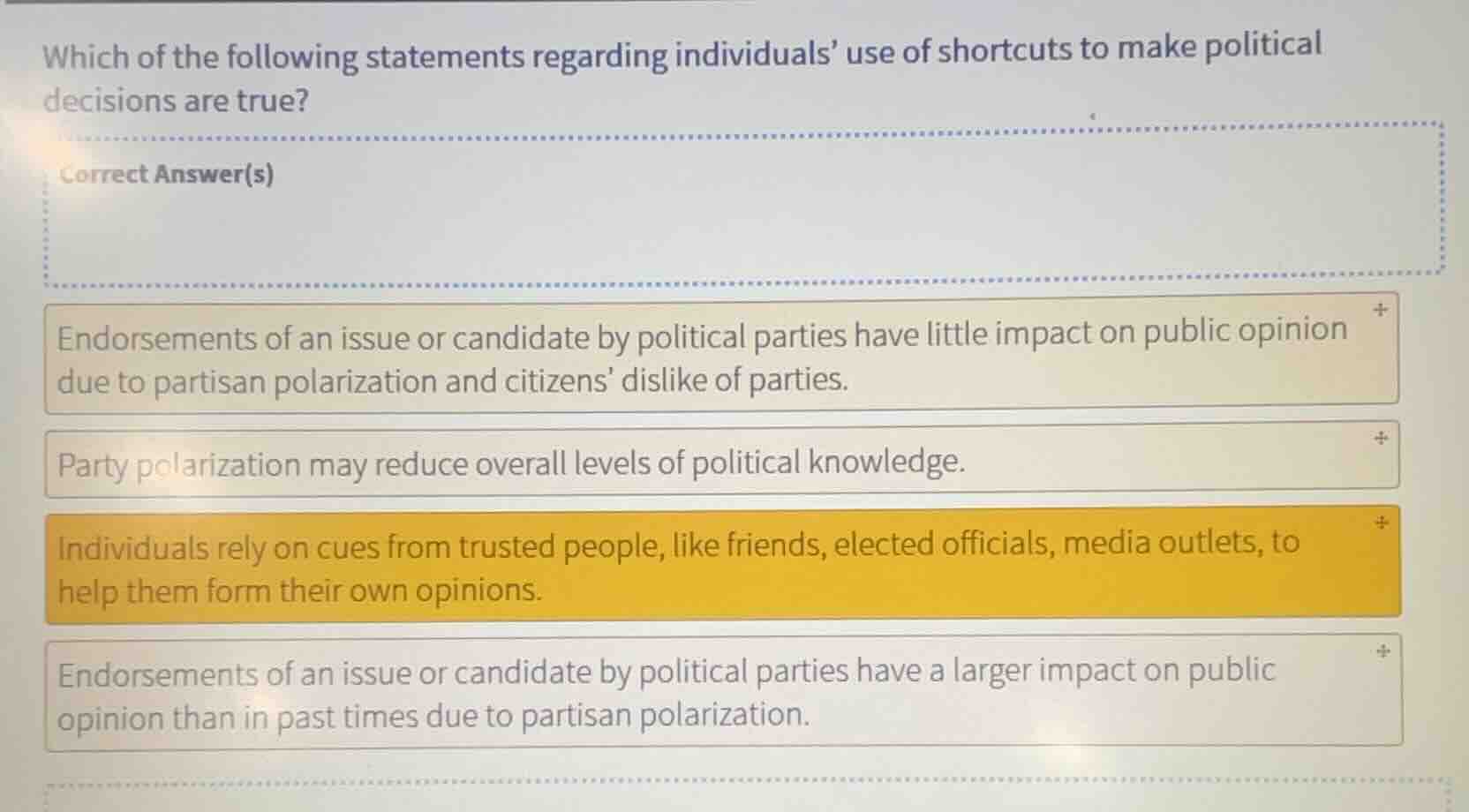 which of the following statements regarding individuals use of shortcut…