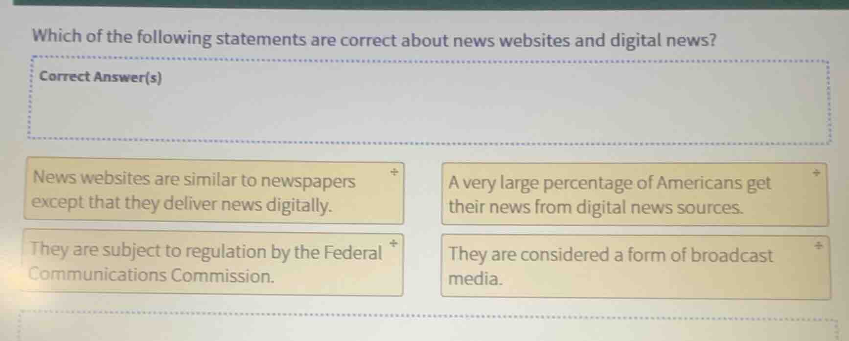 which of the following statements are correct about news websites and d…