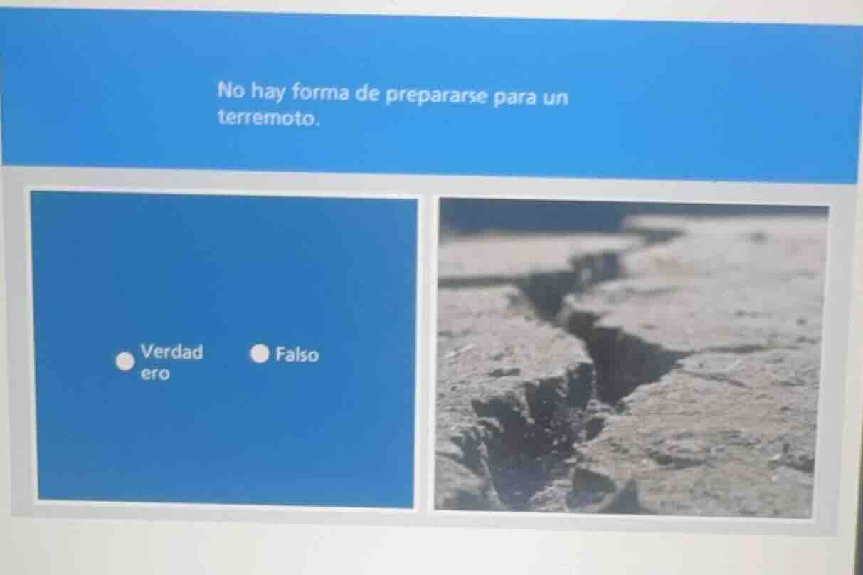 no hay forma de prepararse para un terremoto. verdadero falso