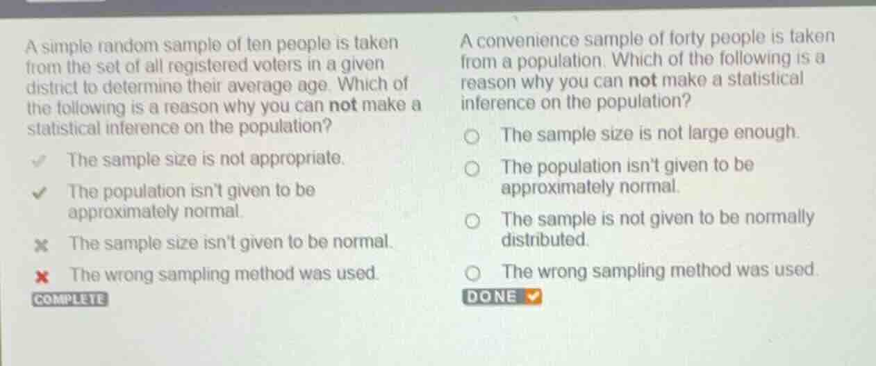 a simple random sample of ten people is taken from the set of all regis…