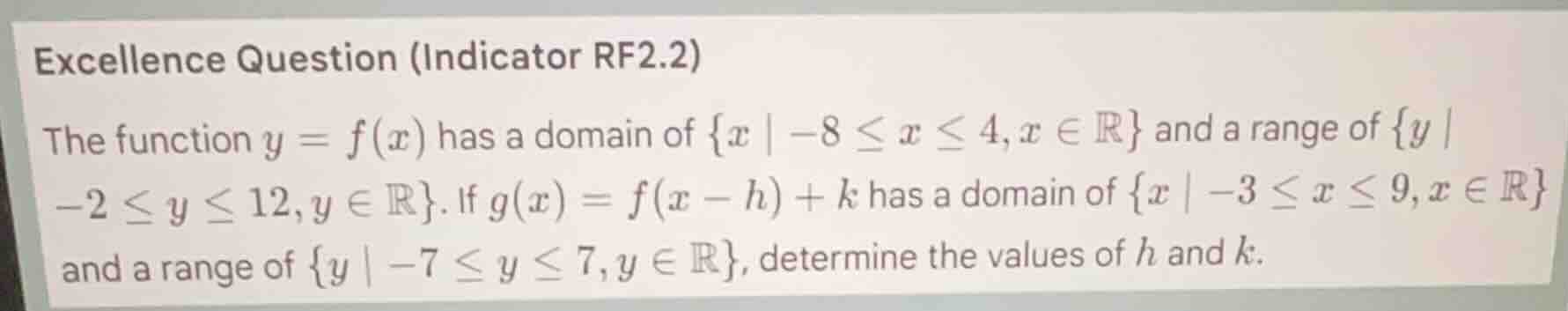 excellence question (indicator rf2.2) the function \\(y = f(x)\\) has a…