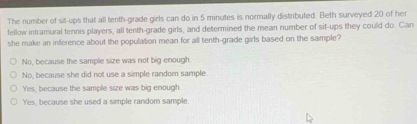the number of sit-ups that all tenth-grade girls can do in 5 minutes is…