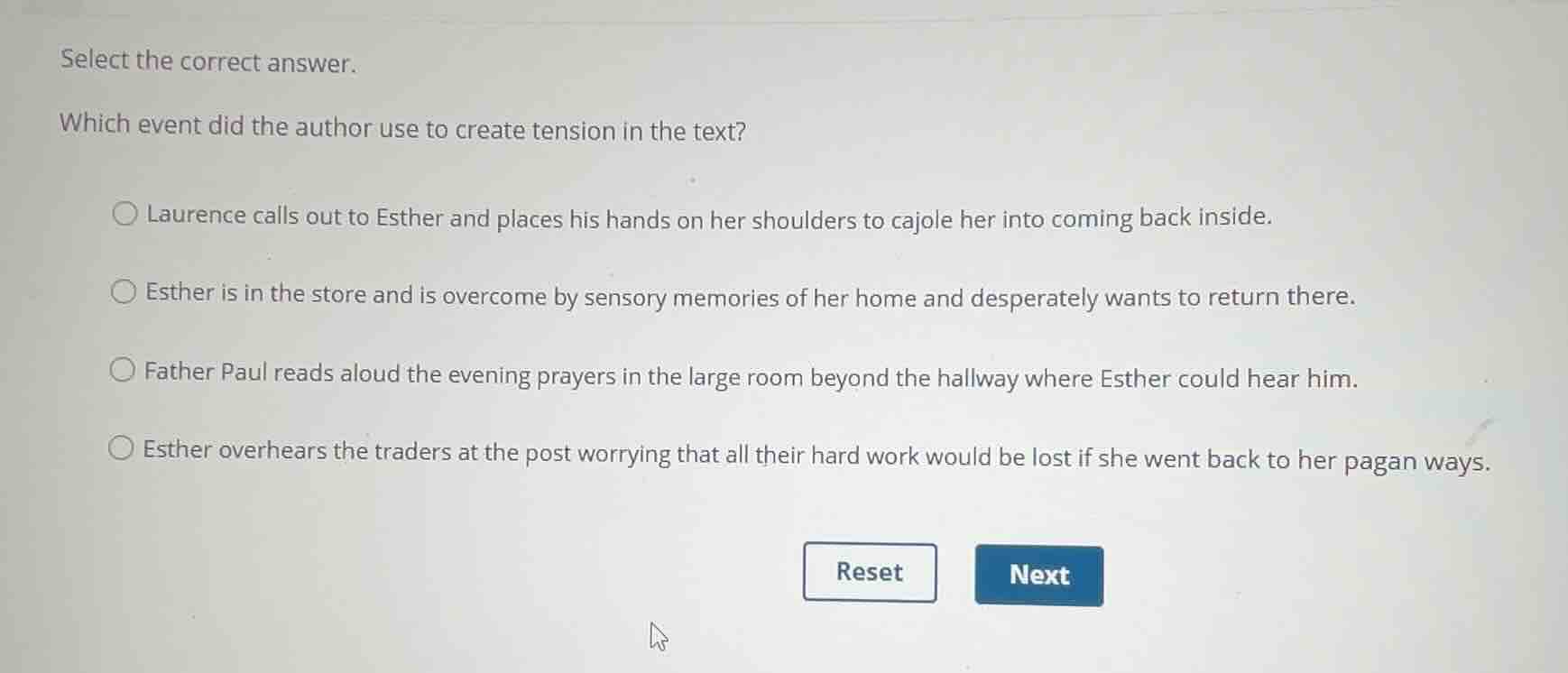 select the correct answer. which event did the author use to create ten…