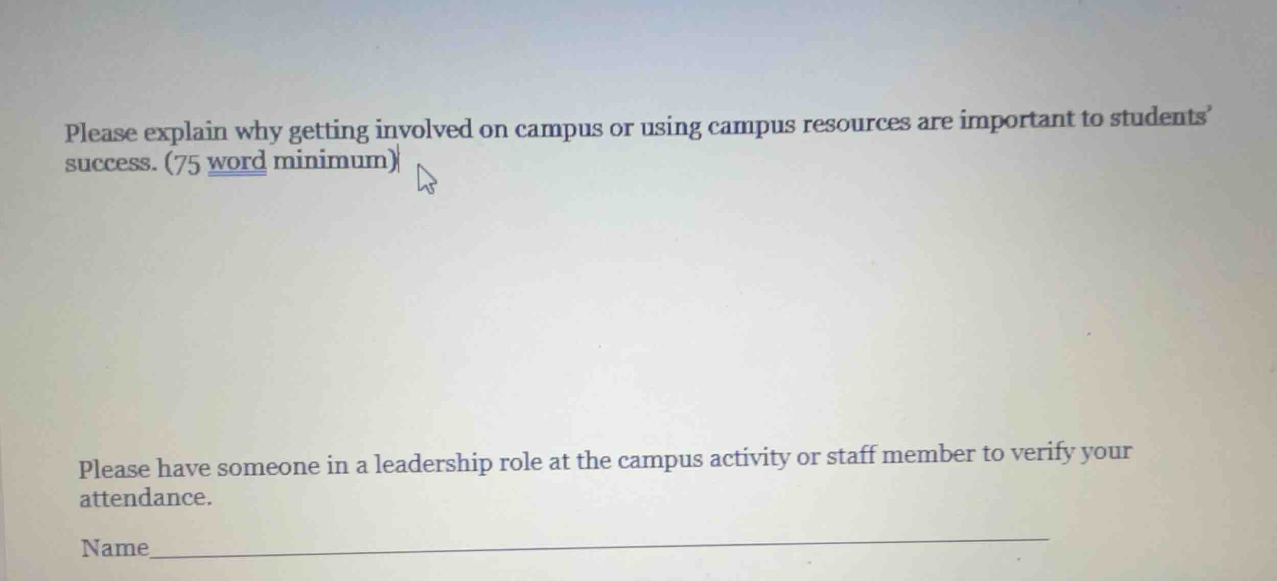 please explain why getting involved on campus or using campus resources…