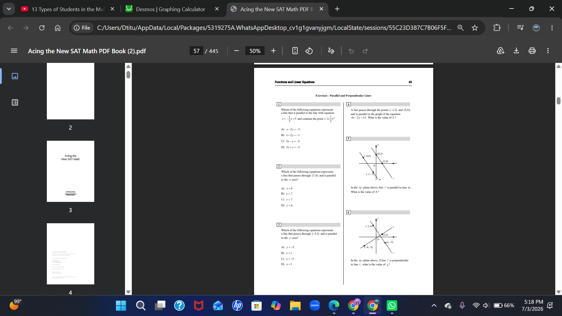 functions and linear equations exercises - parallel and perpendicular l…
