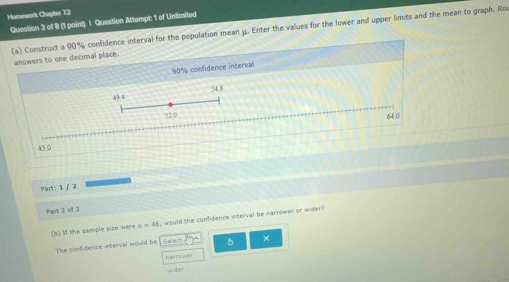 (a) construct a (90%) confidence interval for the population mean (mu).…