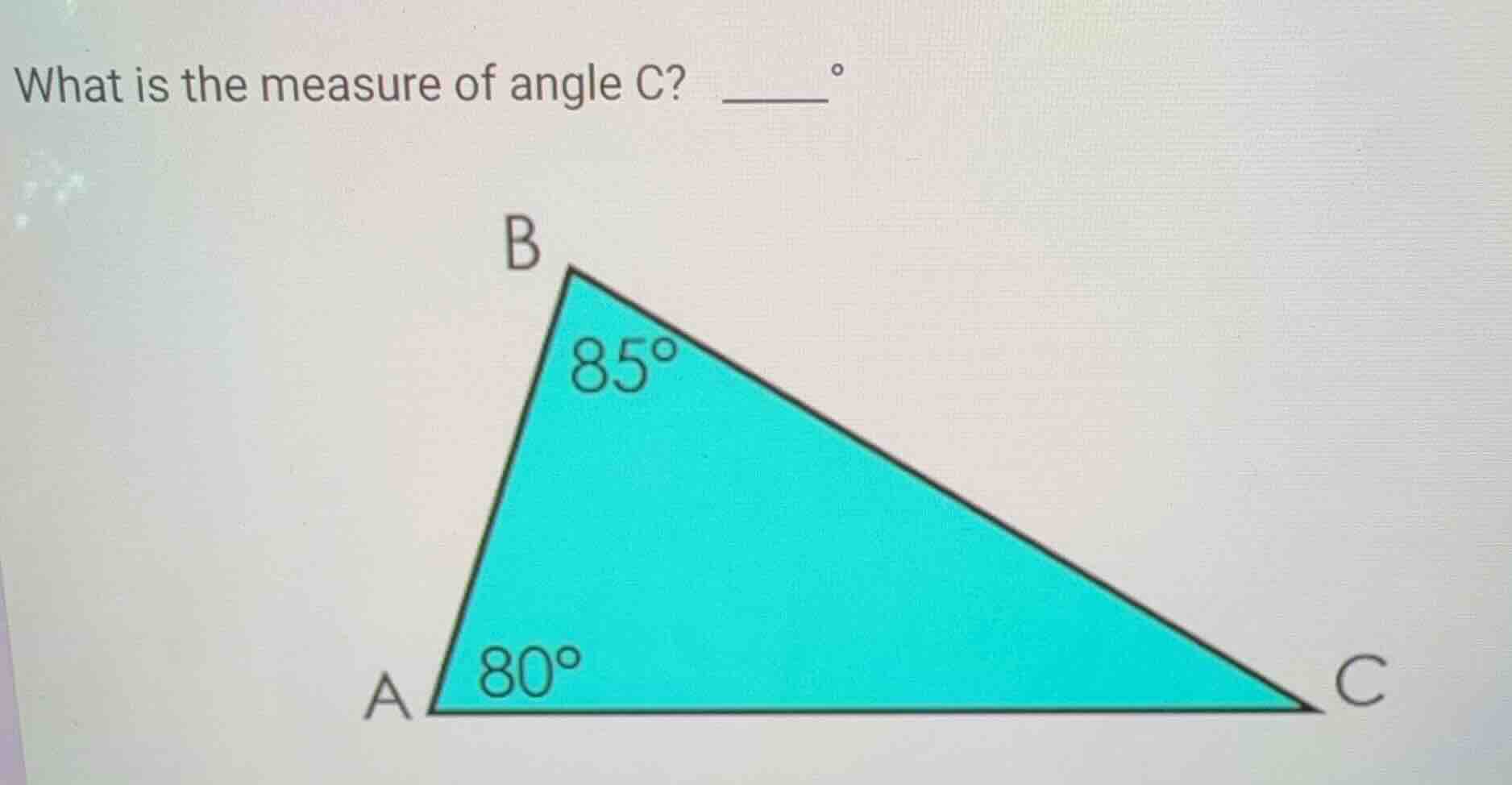 what is the measure of angle c? \\_\\_\\_\\_\\_\\(^{\\circ}\\)