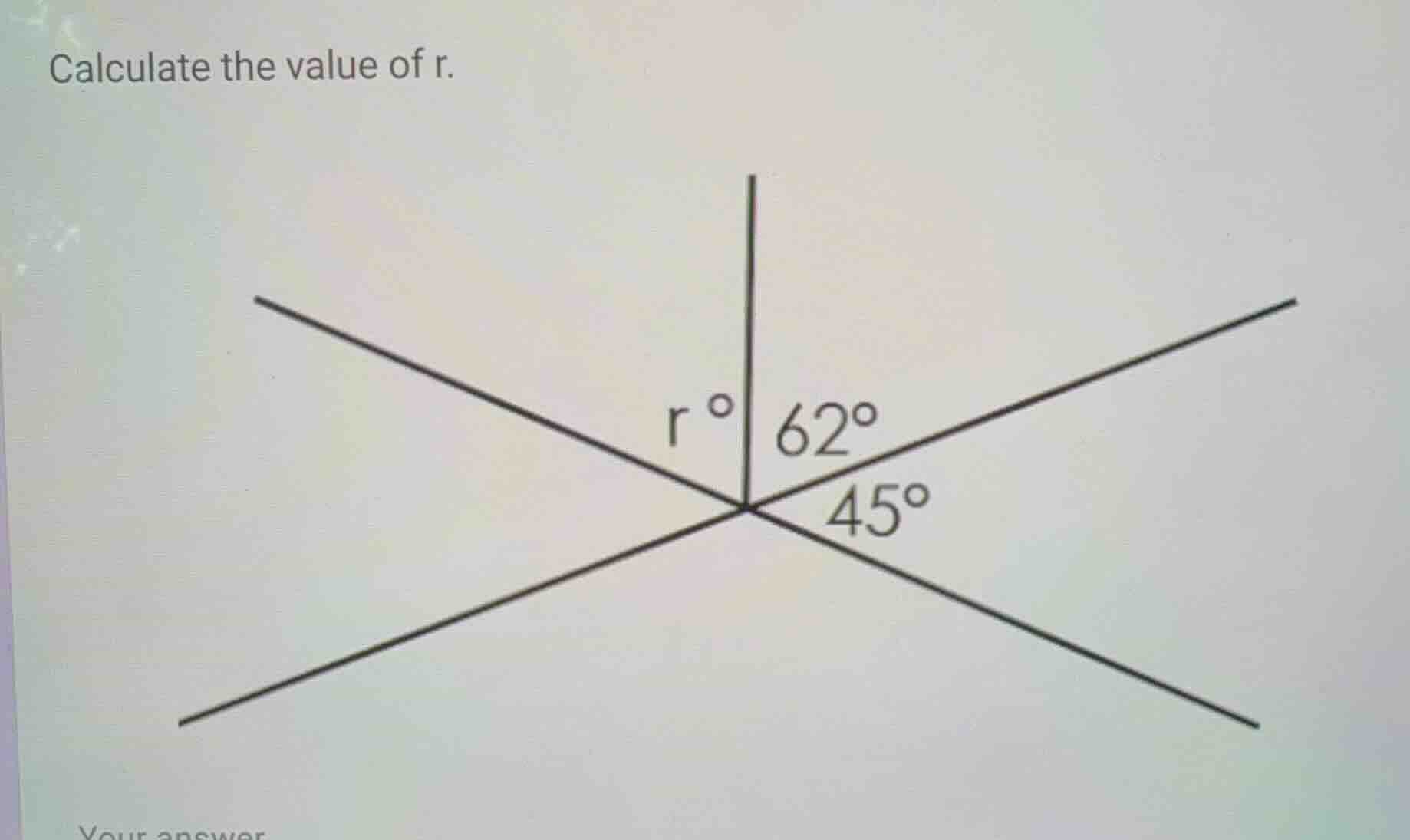 calculate the value of r.