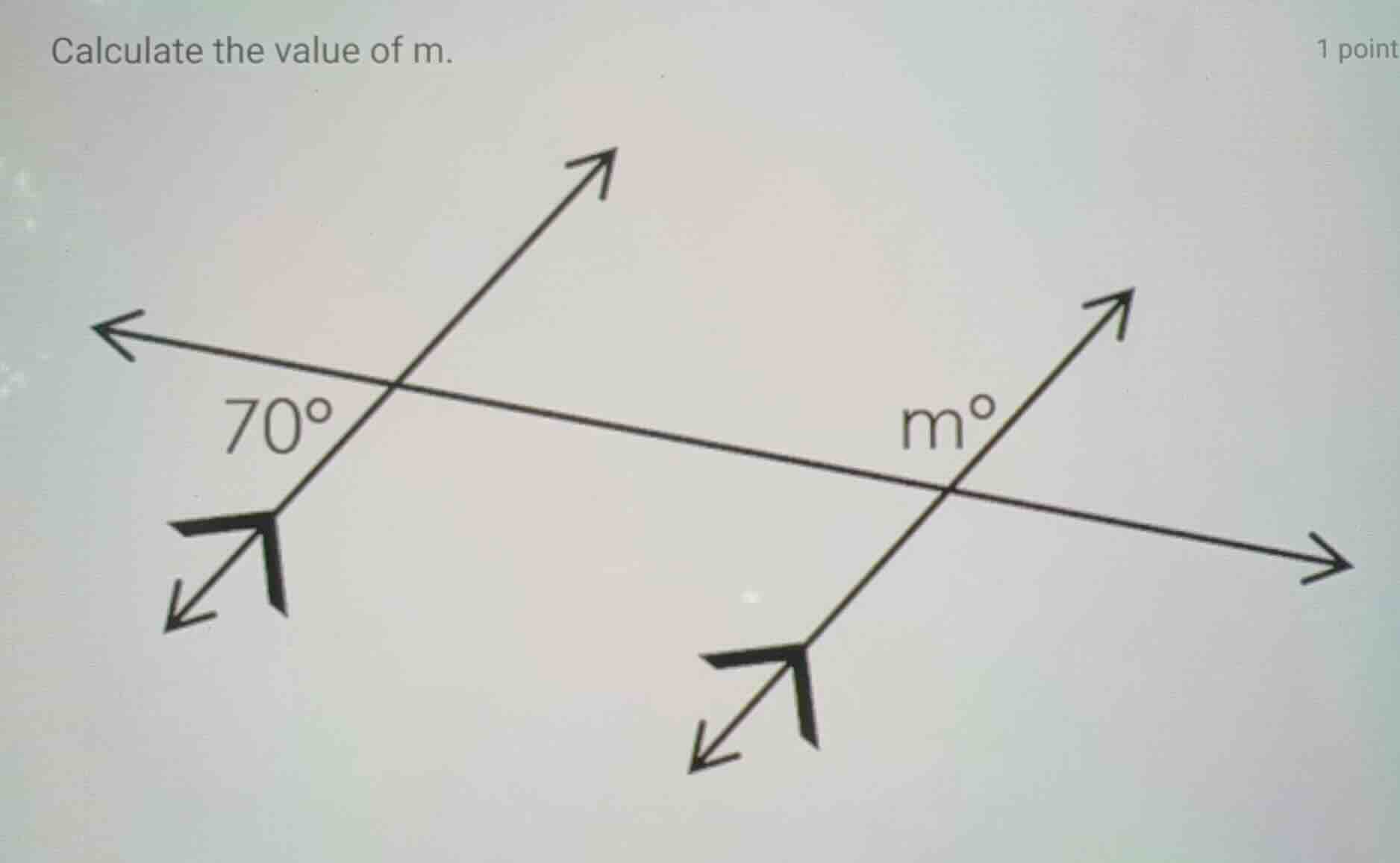 calculate the value of m.