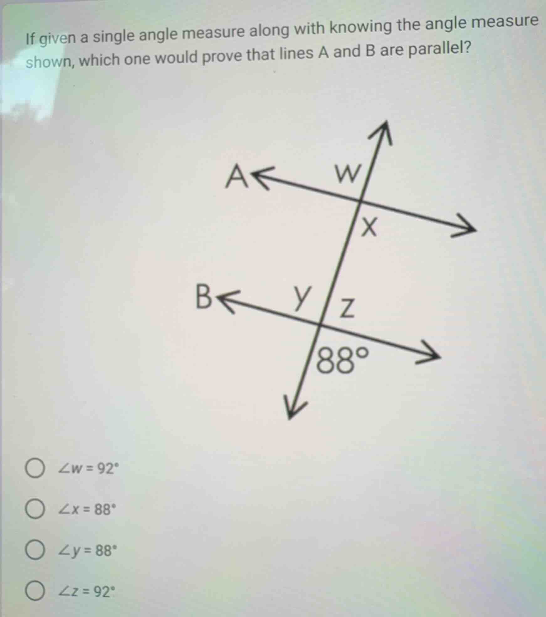 if given a single angle measure along with knowing the angle measure sh…