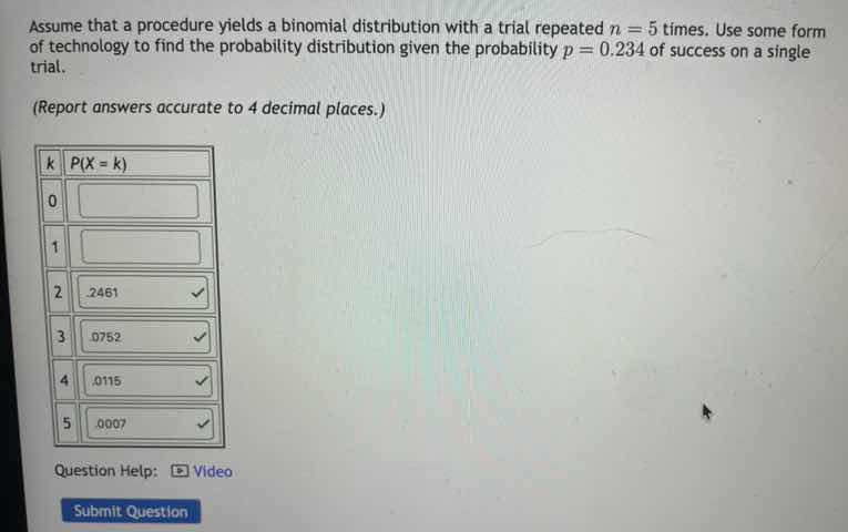 assume that a procedure yields a binomial distribution with a trial rep…