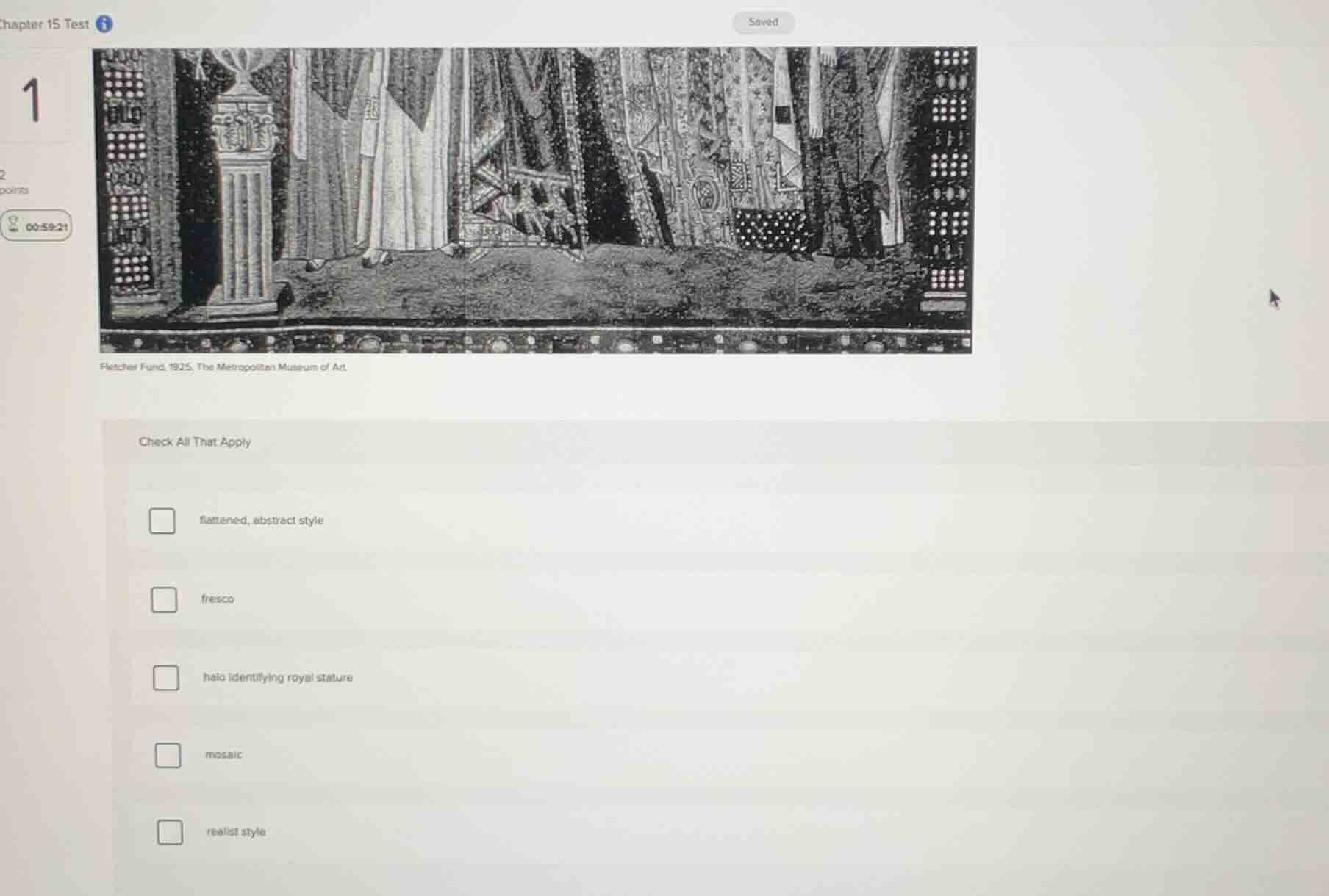 check all that apply flattened, abstract style fresco halo identifying …