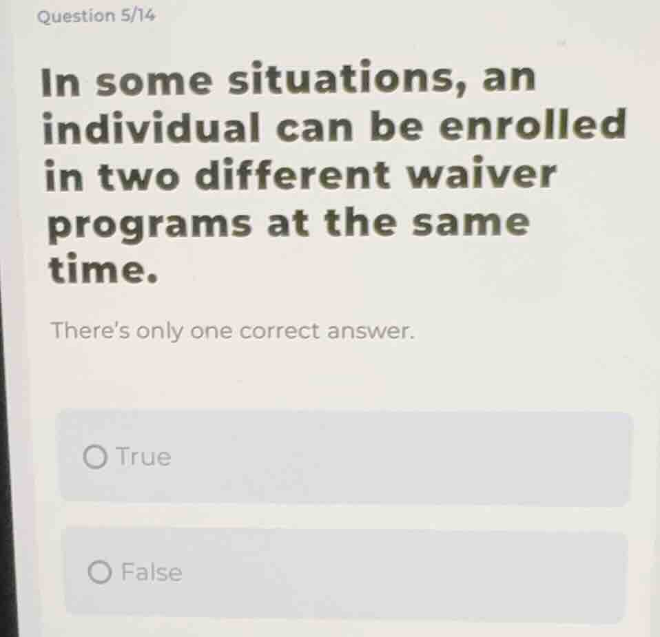 in some situations, an individual can be enrolled in two different waiv…
