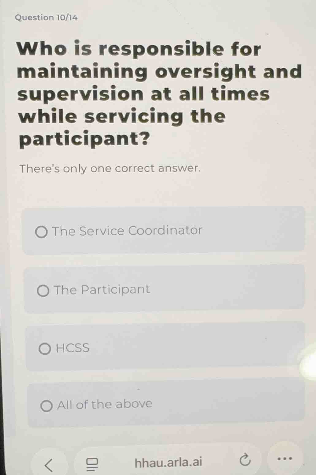 question 10/14 who is responsible for maintaining oversight and supervi…