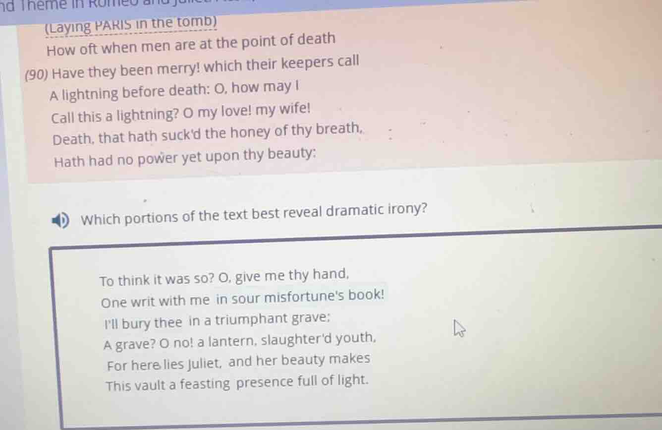 (laying paris in the tomb) how oft when men are at the point of death (…
