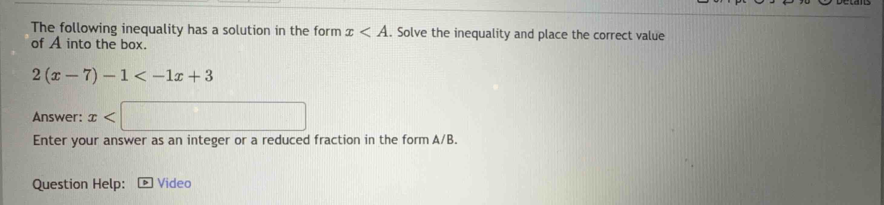 the following inequality has a solution in the form \\(x < a\\). solve …