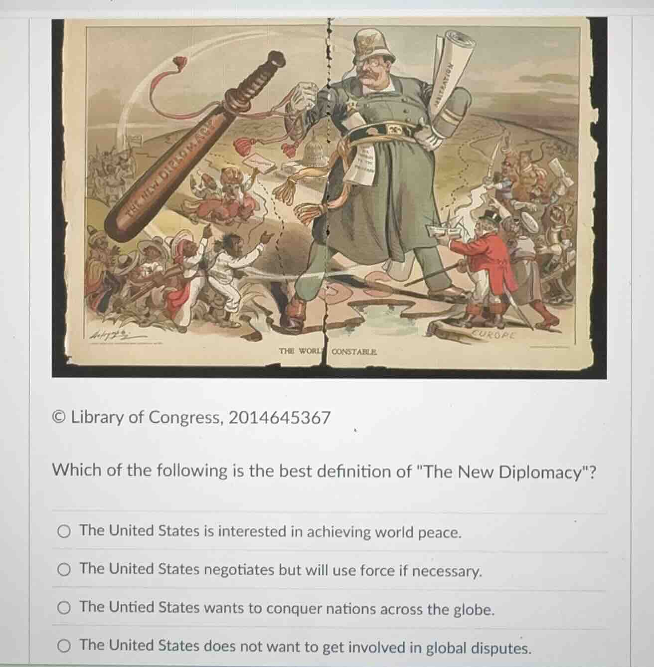which of the following is the best definition of \the new diplomacy\? -…