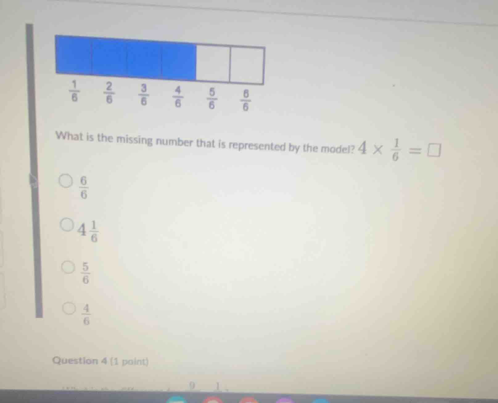 what is the missing number that is represented by the model? \\(4 \\tim…