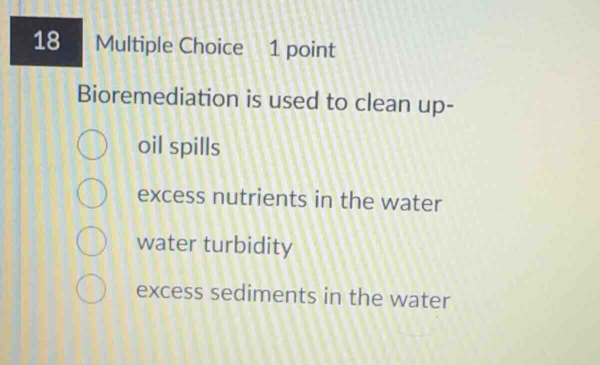 bioremediation is used to clean up- oil spills excess nutrients in the …