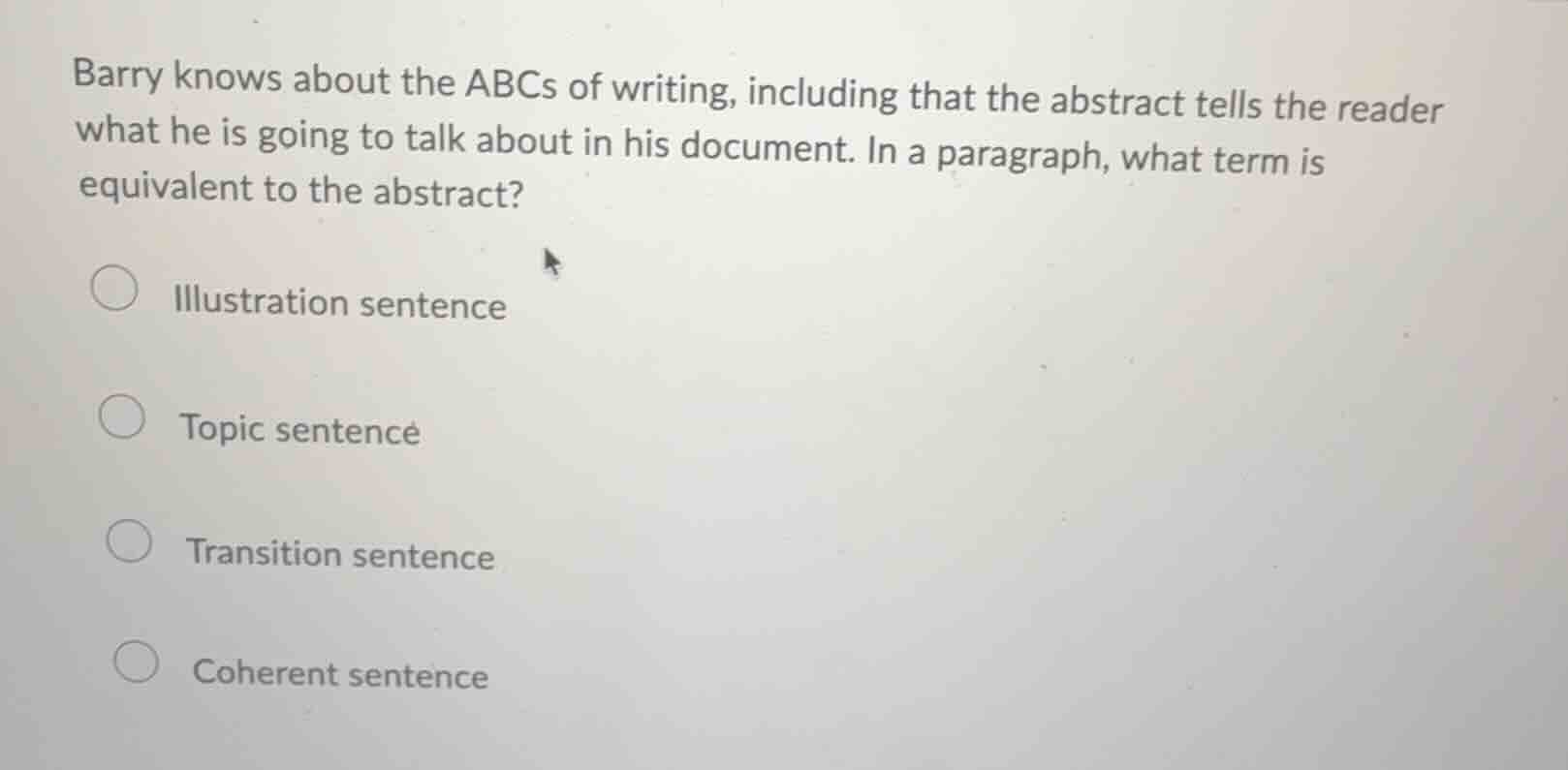barry knows about the abcs of writing, including that the abstract tell…