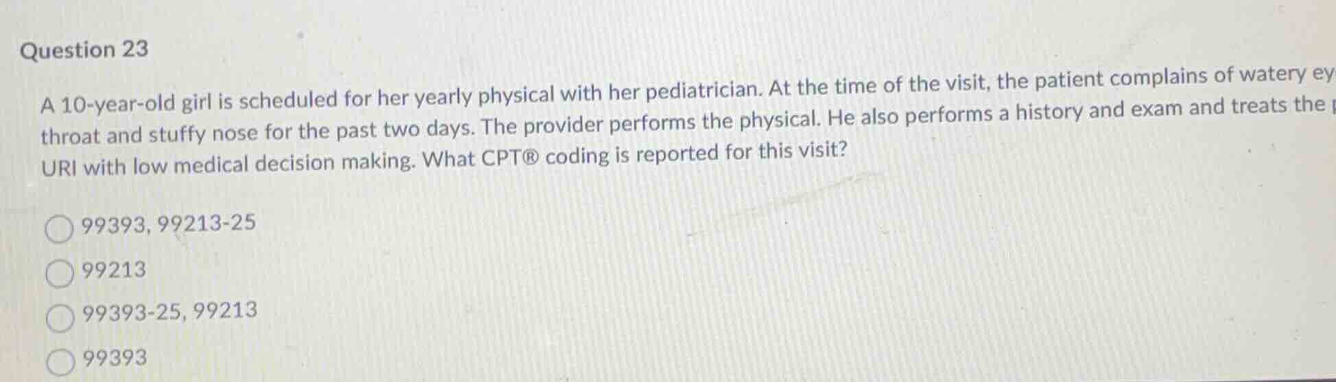 question 23 a 10-year-old girl is scheduled for her yearly physical wit…