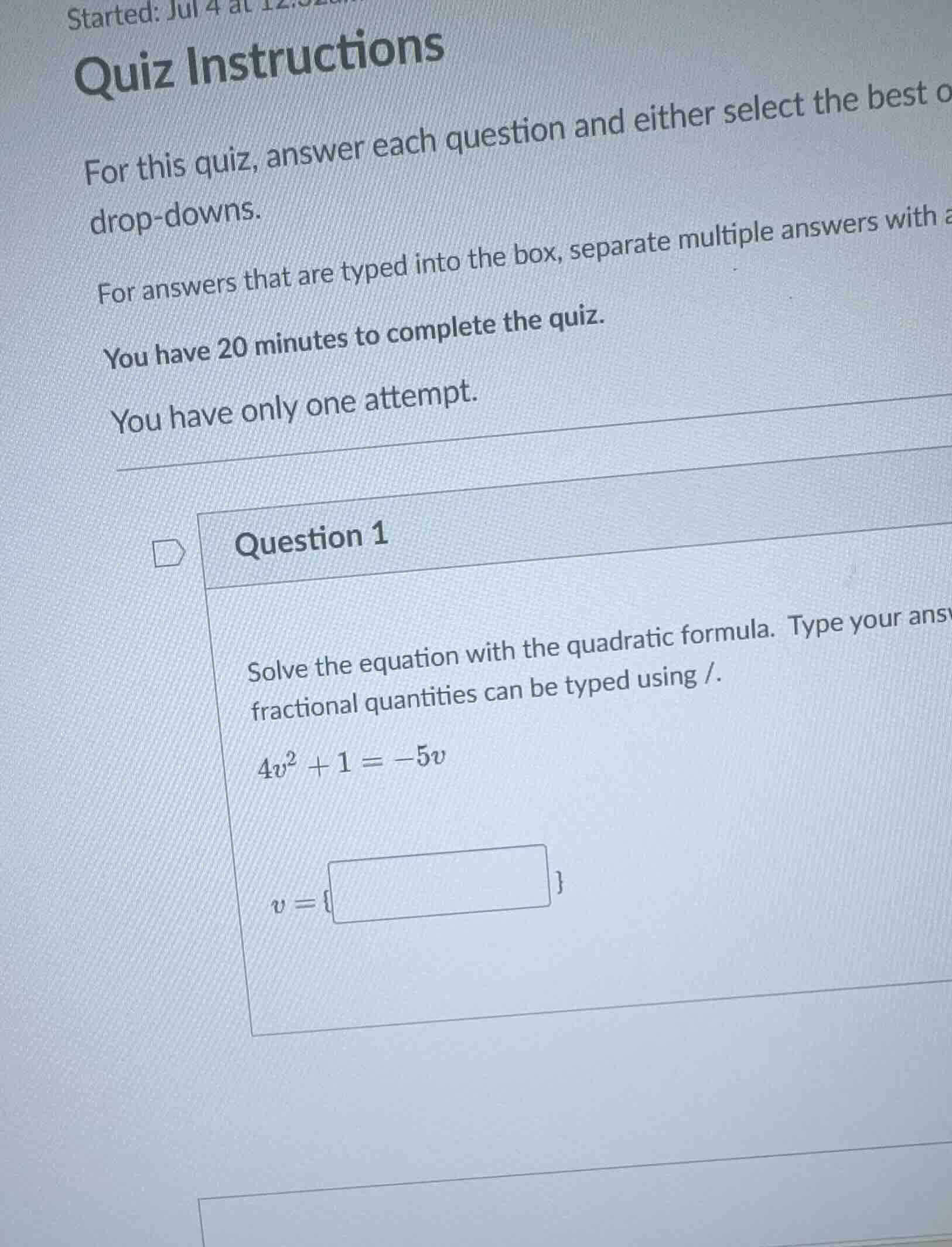 quiz instructions for this quiz, answer each question and either select…