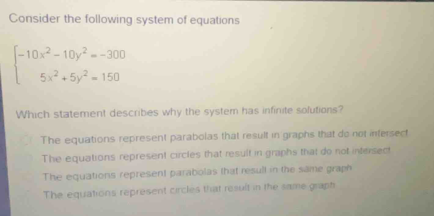 consider the following system of equations \\(\\begin{cases} -10x^2 - 1…