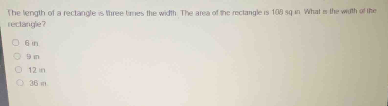 the length of a rectangle is three times the width. the area of the rec…