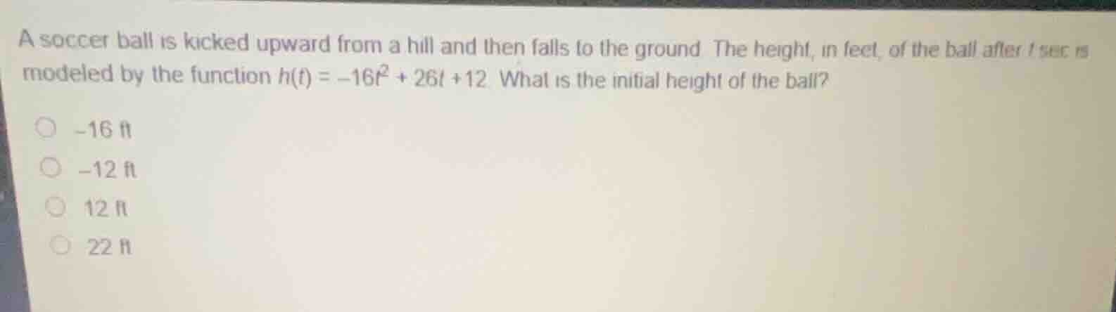 a soccer ball is kicked upward from a hill and then falls to the ground…