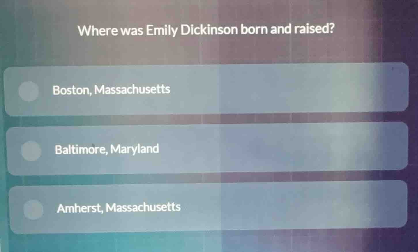 where was emily dickinson born and raised? boston, massachusetts baltim…