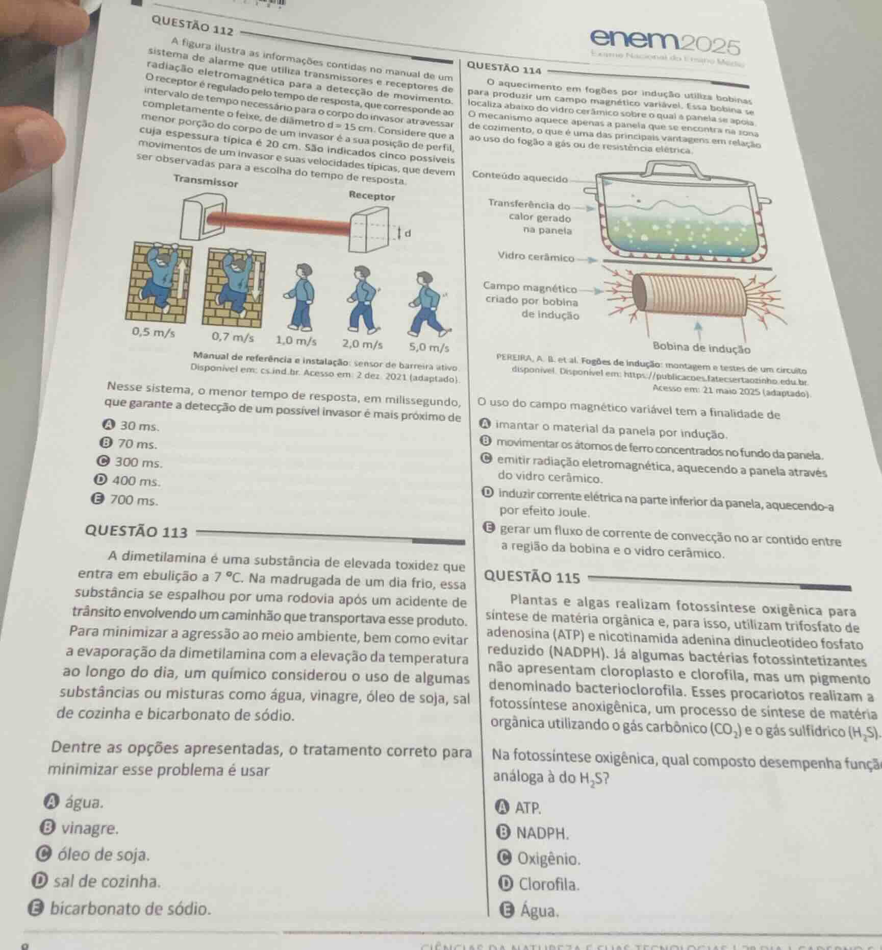 questão 112 a figura ilustra as informações contidas no manual de um si…