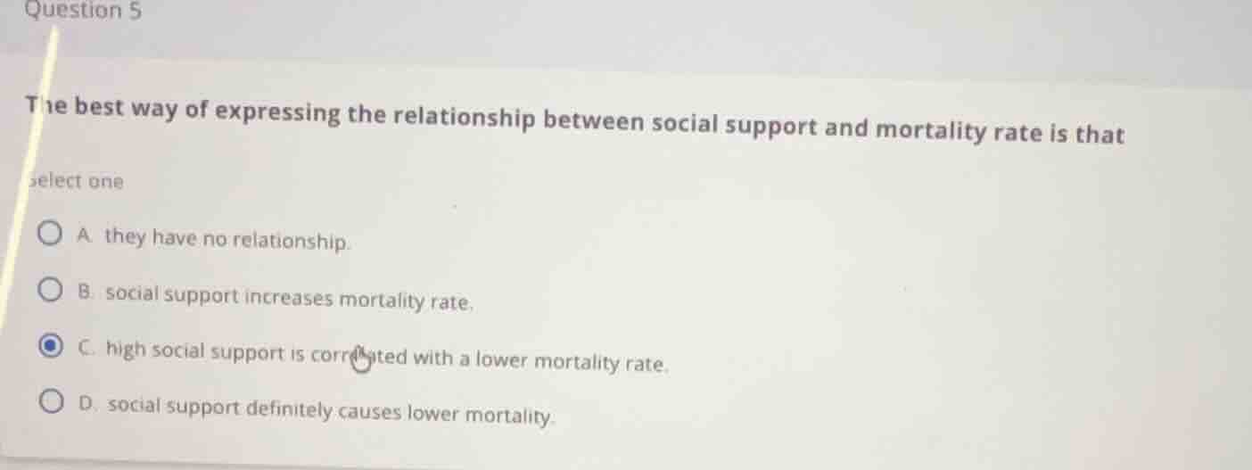 question 5 the best way of expressing the relationship between social s…