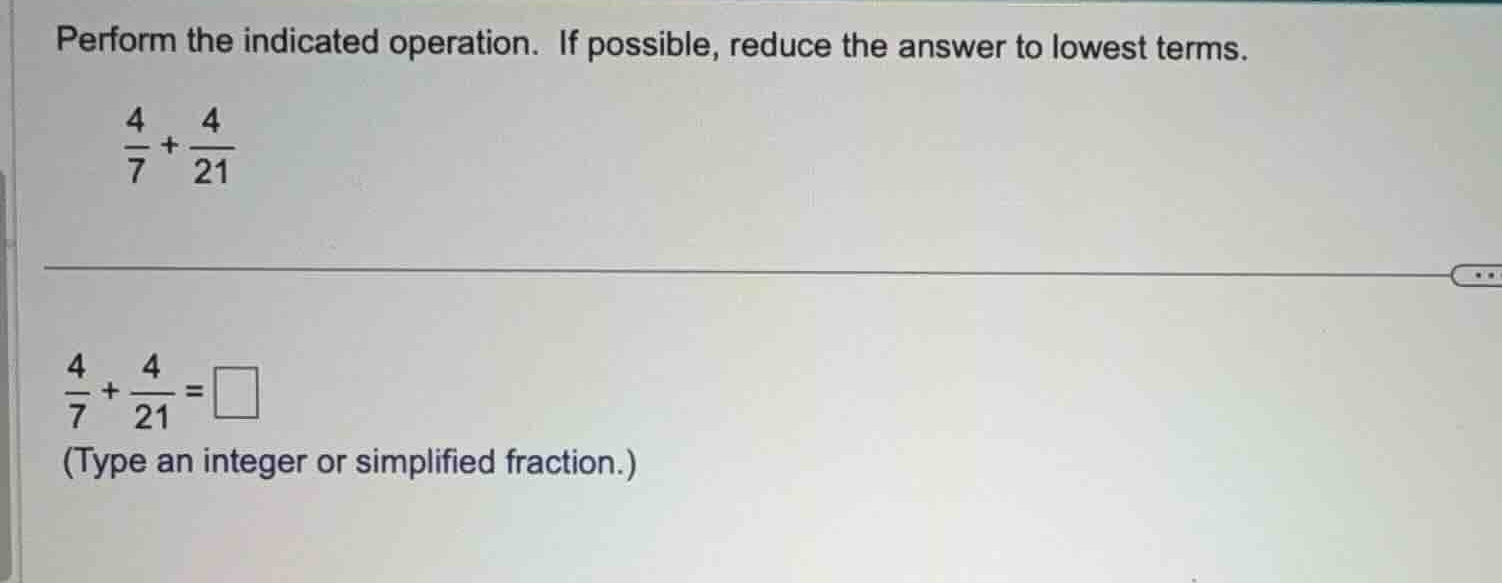 perform the indicated operation. if possible, reduce the answer to lowe…